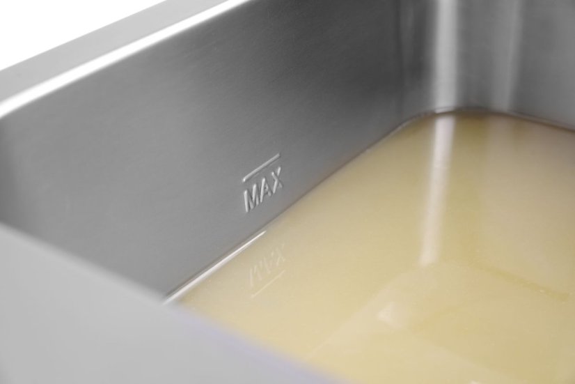 Fritéza indukční s výpustí, obj. 8 l, HENDI, 8L, Světle šedá, 230V/3500W, 288x619x(H)408mm