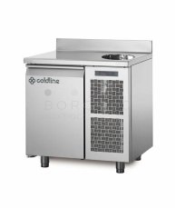 Coldline mrazící stůl TA09/1BS s deskou, dřezem a zadním lemem