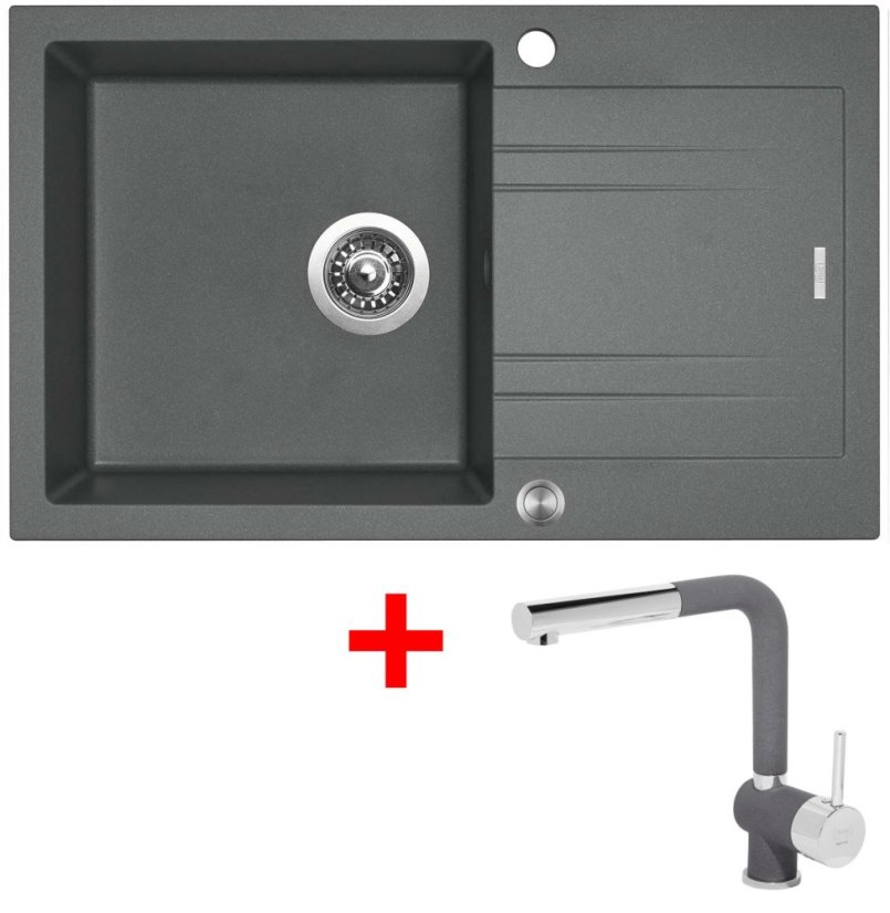 Sinks LINEA 780 XC Titanium + Mix 3 P GR Sinks LINEA 780 XC Titanium + Mix 3 P GR