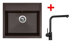 Sinks SOLO 560 Marone + ELKA Černá matná