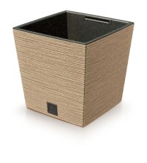 Květináč Prosperplast FURU SQUARE LOW ECO WOOD 30 cm naturo