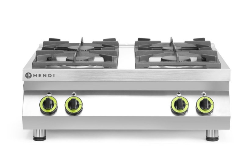 Plynový sporák se 4 hořáky Kuchyňská linka - stolní, HENDI, Kitchen Line, 19kW, 800x700x(H)310mm