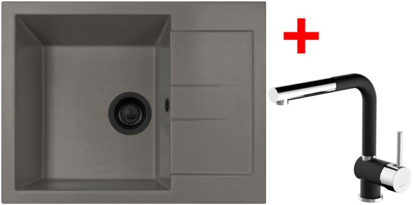 Sinks AMANDA 650 BL Nanotruffle + MIX 3 P Nanoblack Sinks AMANDA 650 BL Nanotruffle + MIX 3 P Nanoblack