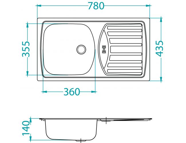 Alveus BASIC 150, DEKOR 780x435 - F