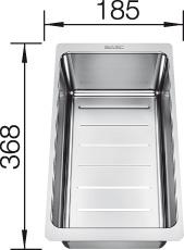 Blanco AXIA III 6 S-F InFino Silgranit antracit dřev.kráj.deska dřez vlevo s exc.