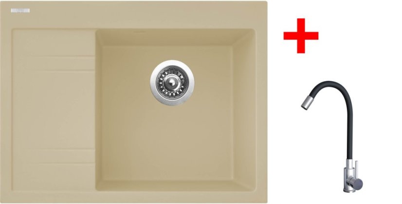 Sinks RIM 650 P Sahara + Elasta nerez/černá Sinks RIM 650 P Sahara + Elasta nerez/černá