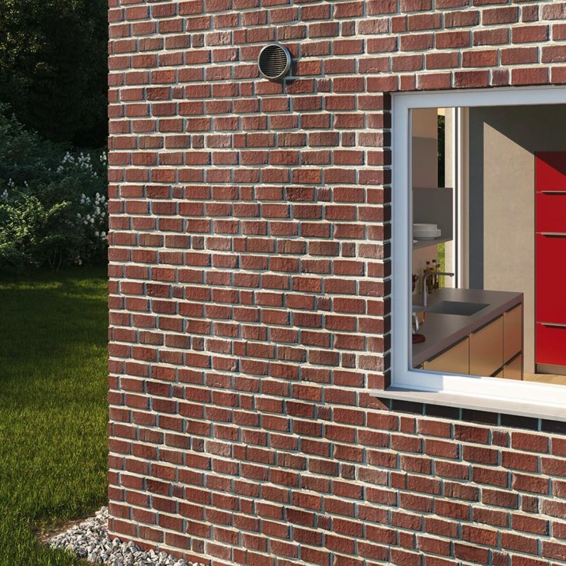 Naber P-Turbo 150 - stěnové vedení s Thermoboxem a nerez mřížkou