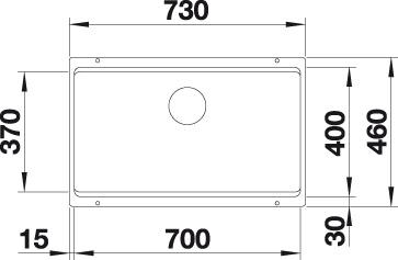 Blanco ETAGON 700 U InFino Silgranit šedá skála bez excentru s pojezdy