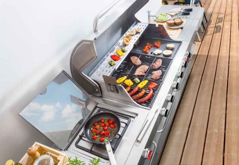 Plynový gril G21 Nevada BBQ kuchyně Premium Line, 8 hořáků + zdarma redukční ventil