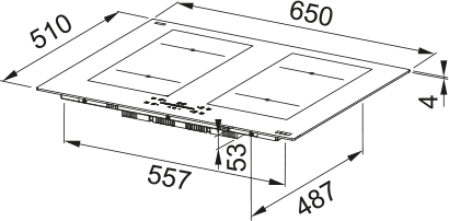 Indukční varná deska Franke FMA 654 I F KL BK Černé sklo