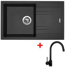 Sinks LINEA 780 Metalblack + Vitalia černá matná