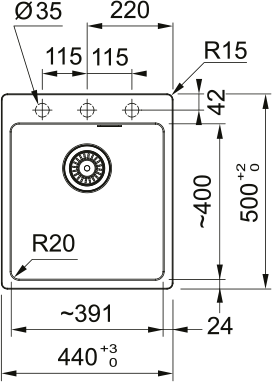 Franke MRG 610-39 FTL Šedá břidlice