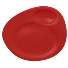 RAK Porcelain RAK Talíř s důlkem 31 × 26,5 cm, světle červená | RAK-NFNBFP32BR