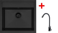 Sinks SOLO 560 BL Pureblack + ELASTA černá matná