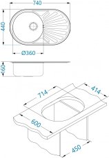 Alveus CIKLO 20 DEKOR 740x440x160 mm