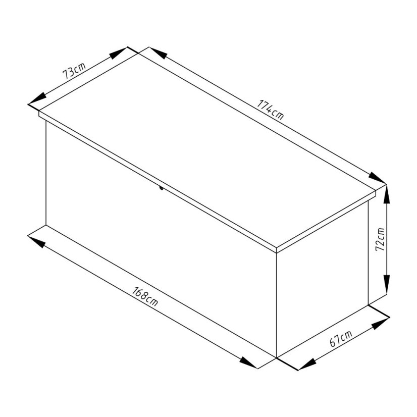 Zahradní box G21 Denver 770 L, antracitový plechový