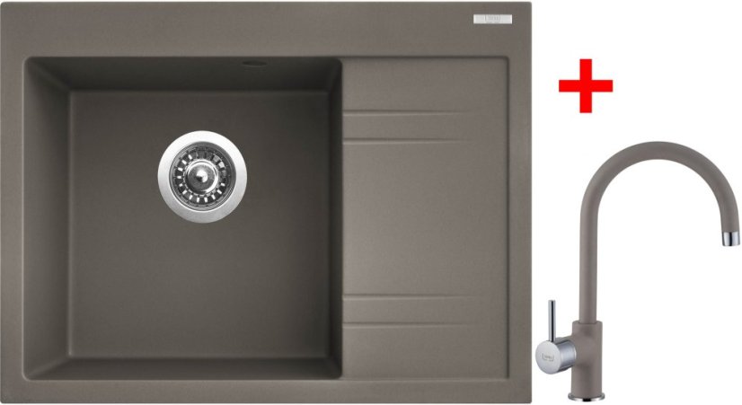 Sinks RIM 650 L Truffle + Vitalia GR Sinks RIM 650 L Truffle + Vitalia GR