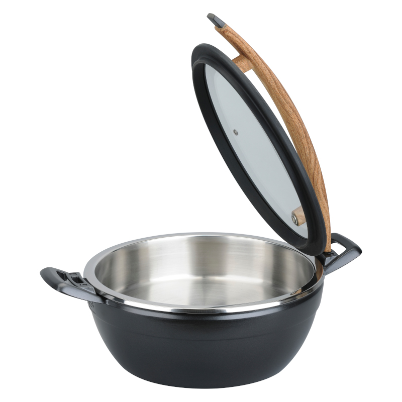 TOMGAST Chafing Artisan kulatý s dřevěnou rukojeti, 449 × 330 × 209 mm, 4,5 l TOMGAST Chafing Artisan kulatý s dřevěnou rukojeti, 449 × 330 × 209 mm, 4,5 l