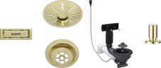 Odtoková sada 3 1" InFino pro jednu vaničku, přepad C-overflow, + táhlo, satin gold