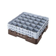 Cambro Koš Camrack 25 pozic, výška sklenice 9 cm - Hnědá