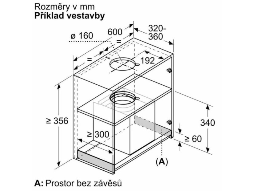 Vestavná digestoř Bosch DBB65CC60