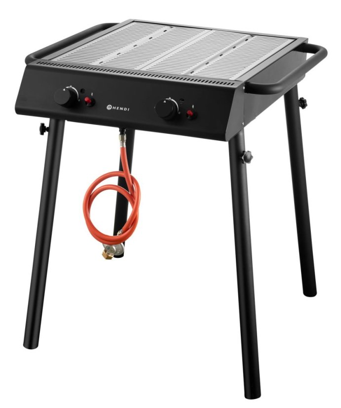 Xantos Black Plynový gril, HENDI, Černá, 9,5kW, 770x710x(H)870mm