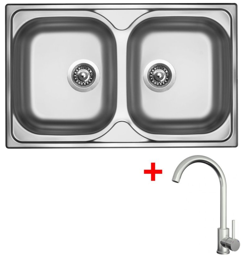 Sinks CLASSIC 800 DUO + ARCO celonerezová Sinks CLASSIC 800 DUO + ARCO celonerezová
