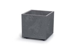 Květináč Prosperplast SIERRA SQUARE beton effect 38,5 cm šedý
