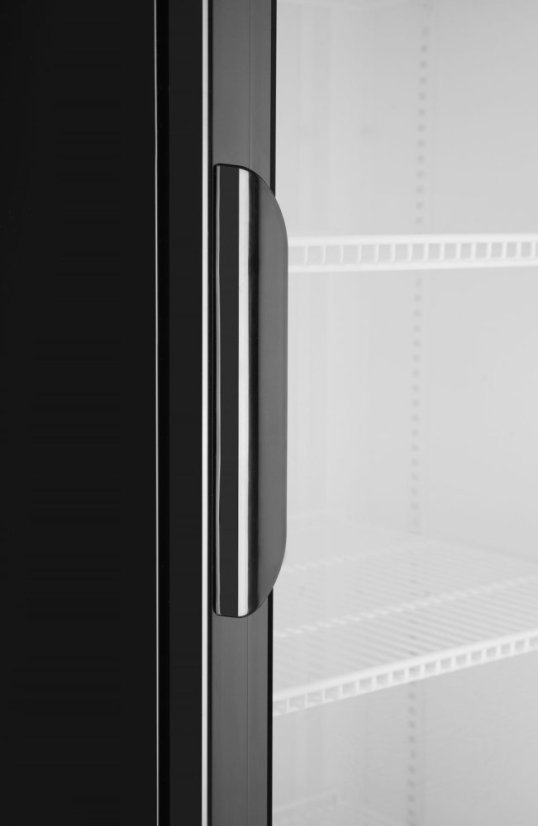 Jednodveřová chladnička s podsvíceným panelem na zadním panelu, Arktic, 254L, Černá, 230V/250W, 578x605x(H)1980mm
