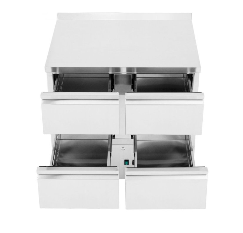 Chladicí pult, 4 zásuvky, Arktic, 97L, Stříbrná, 230V/220W, 900x700x(H)908mm
