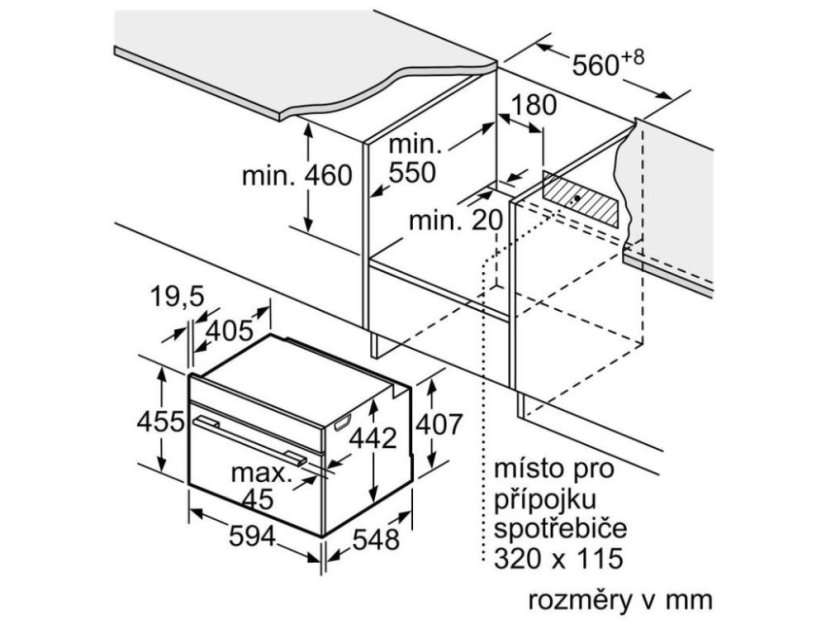 Vestavná parní trouba Bosch CSG7361B1