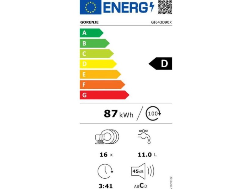 Vestavná myčka nádobí Gorenje GI643D90X