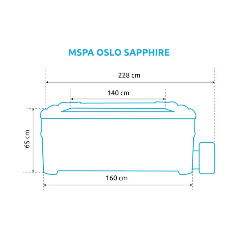 Nafukovací vířivka Marimex MSPA OSLO SAPPHIRE F-SA063W s pevnou konstrukcí