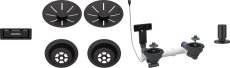 Odtoková sada 2x3 1" InFino pro dvě vaničky, přepad C-overflow, + táhlo, černá matná