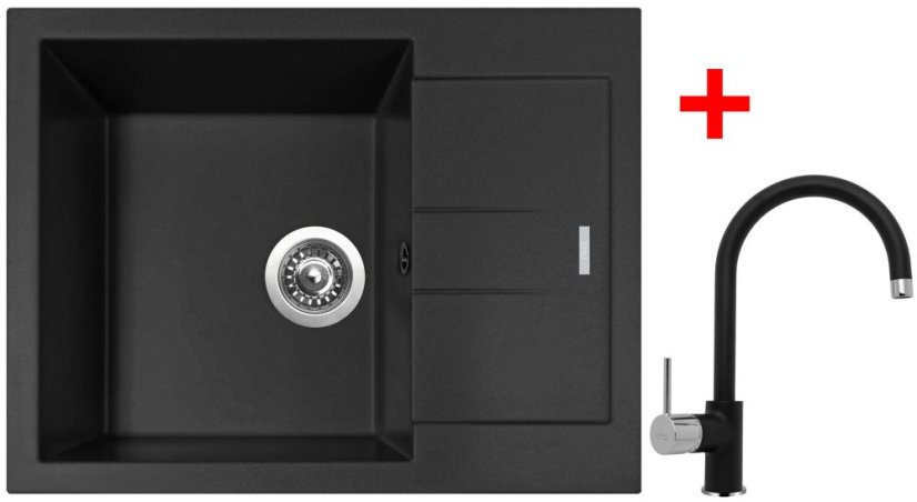 Sinks AMANDA 650 Pureblack + Vitalia GR Sinks AMANDA 650 Pureblack + Vitalia GR