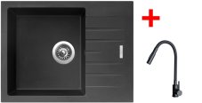 Sinks PERFECTO 650 Pureblack + ELASTA S černá matná