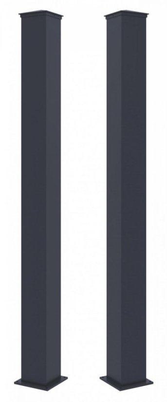 Sloupek G21 pro branku a bránu 15x190 cm s patkou, antracitový, 2 kusy