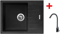 Sinks PERFECTO 650 Granblack + ELASTA černá matná