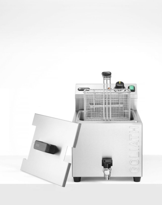 Fritéza XL s vypouštěcím kohoutem HENDI GOLIATH, HENDI, 10L, 400V/10200W, 300x585x(H)392mm