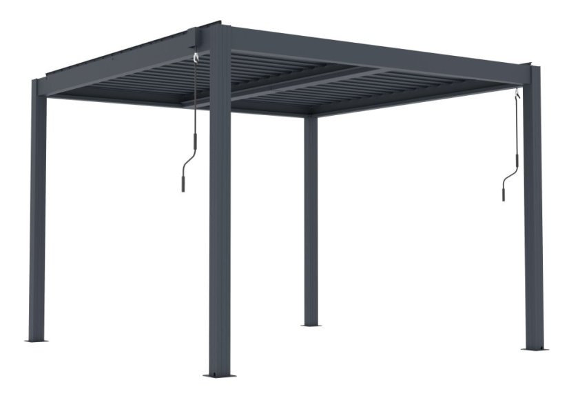 Bioklimatická pergola G21 Austin Premium 3x3 m, antracitová hliníková