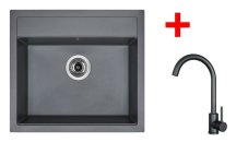 Sinks SOLO 560 Titanium + ARCO černá matná