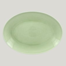 RAK Porcelain RAK Vintage talíř oválný 36 x 27 cm – zelená | RAK-VNNNOP36GR
