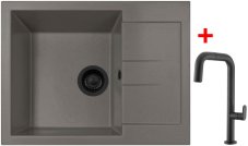 Sinks AMANDA 650 BL Nanotruffle + EVA P Nanoblack