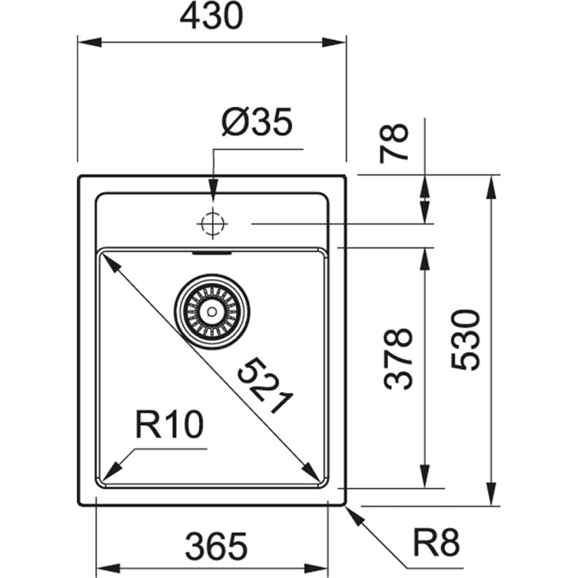 Franke SID 610-40 bílá Sirius Tectonite