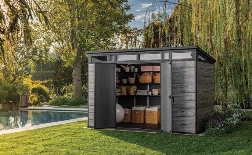 Zahradní domek Keter PENT Signature 11x7 Storm Grey, s podlahou