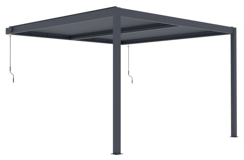 Bioklimatická pergola G21 Trenton 4x4 m, antracitová hliníková