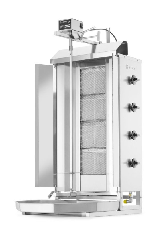 Plynový kebab gril, HENDI, Profi Line, 230V/16W, 13kW, 735x745x(H)1110mm