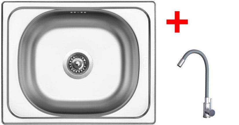 Sinks CLASSIC 500 + ELASTA nerez/šedá Sinks CLASSIC 500 + ELASTA nerez/šedá
