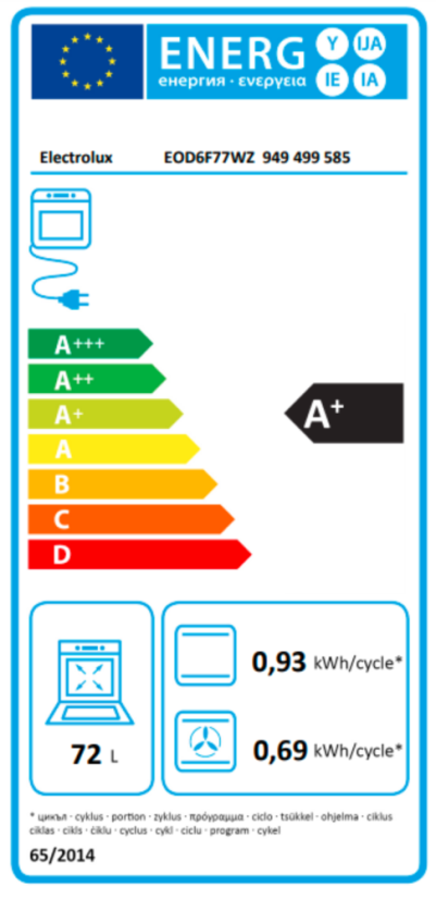 Vestavná trouba Electrolux EOD6F77WZ