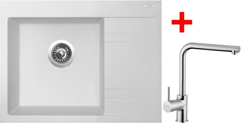 Sinks RIM 650 L Milk + Elka Sinks RIM 650 L Milk + Elka